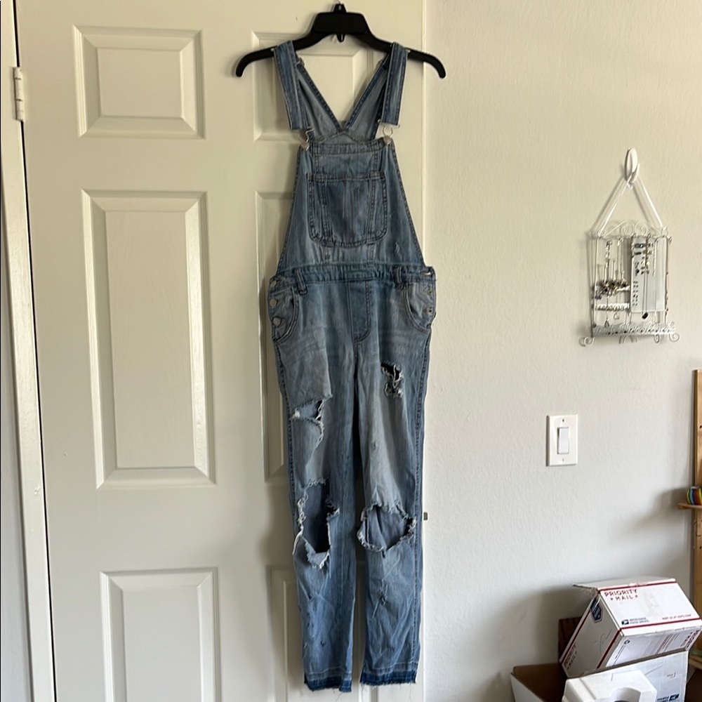 Almost Famous Light Blue Denim Overalls
